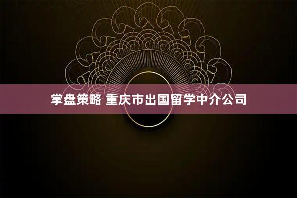 掌盘策略 重庆市出国留学中介公司